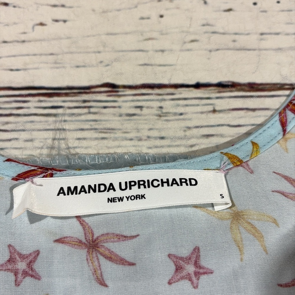 Amanda Uprichard Star Patterned Ruffle Flutter Tank - Picture 2 of 6